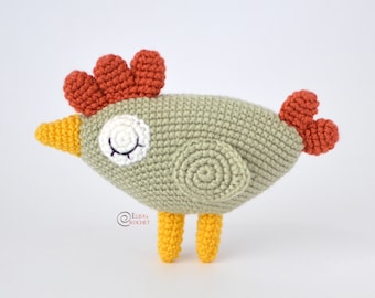 CROCHET PATTERN - AGATHA the Hen Amigurumi / Stuffed Doll / Easy Instructions / Farm / Chicken / Rooster / Handmade / Bird - pdf only