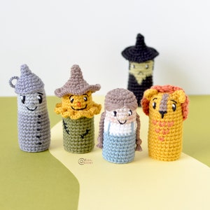 CROCHET PATTERN - Wizard of OZ - Finger Puppet Collection/ Amigurumi / Stuffed Doll / Easy Instructions / Handmade - pdf only