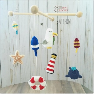 NAUTICAL Crib Mobile | PDF Amigurumi Crochet pattern | English only