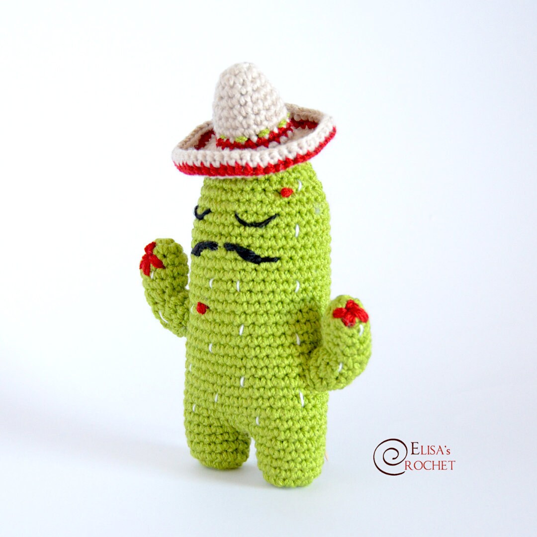 Cactus with Sombrero Amigurumi Doll Pattern