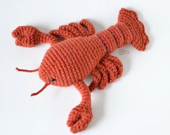 CROCHET PATTERN - Esther the LOBSTER/ Animal / Amigurumi / Holiday / Christmas  / Sea / Nautical / Easy Instructions / Handmade - pdf only