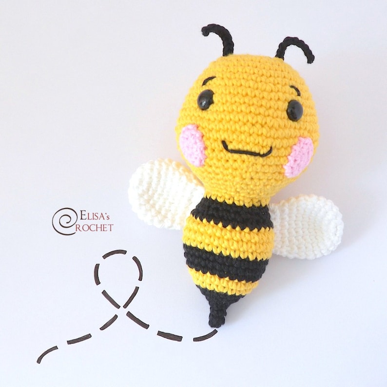 CROCHET PATTERN MYA the Bee Amigurumi doll / Stuffed Doll / Easy Instructions / Handmade Plushie pdf only image 1