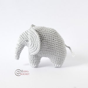 CROCHET PATTERN - Sweet ELEPHANT Amigurumi doll / Stuffed Doll / Easy Instructions / Handmade Plushie - pdf only