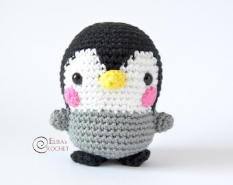 CROCHET PATTERN - Baby PENGUIN Amigurumi doll / Stuffed Doll / Easy Instructions / Handmade Plushie - pdf only