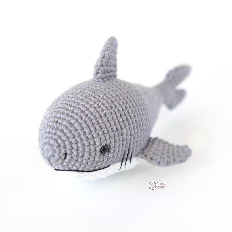 CROCHET PATTERN Finley the SHARK Amigurumi / Stuffed Doll / Easy Instructions / Holiday / Handmade / Christmas pdf only image 4