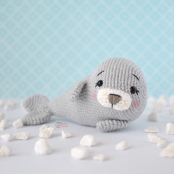 CROCHET PATTERN - BENNY the Seal Amigurumi / Stuffed Doll / Easy Instructions / Ocean / Polar / Snow / Handmade / Bird - pdf only