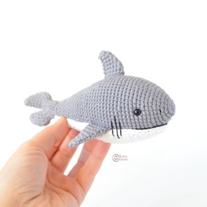 CROCHET PATTERN Finley the SHARK Amigurumi / Stuffed Doll / Easy Instructions / Holiday / Handmade / Christmas pdf only image 1