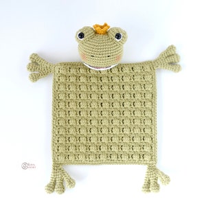 CROCHET PATTERN FROG Safety Blanket / Amigurumi / Stuffed Doll / Easy Instructions / Handmade/ Baby Nursery pdf only image 3