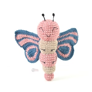 GEHAAKTE PATROON AVA de vlinder / Amigurumi / knuffel / Outer Space / Insect / eenvoudige instructies / handgemaakt alleen pdf afbeelding 1