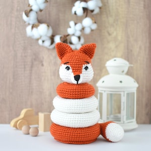 Juguete apilable FOX / Patrón de crochet amigurumi en PDF / Solo en inglés