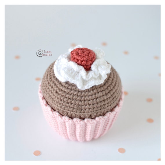 Anleitung Amigurumi only HÄKELANLEITUNG / Geburtstag Stoffpuppe Süß Einfache / / pdf / / Dessert Handgemacht CUPCAKE