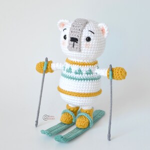 CROCHET PATTERN MIKI the Polar Bear / Amigurumi / Stuffed Doll / Easy Instructions / Animals / Handmade / Christmas pdf only image 4