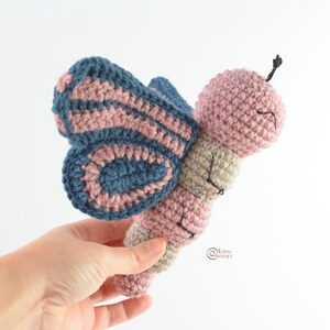 CROCHET PATTERN AVA the Butterfly / Amigurumi / Stuffed Toy / Outer Space / Insect / Easy Instructions / Handmade pdf only image 7