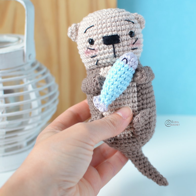 CROCHET PATTERN GILBERT the Otter / Amigurumi / Stuffed Doll / Easy Instructions / Animals / Sea / River / Handmade pdf only image 5