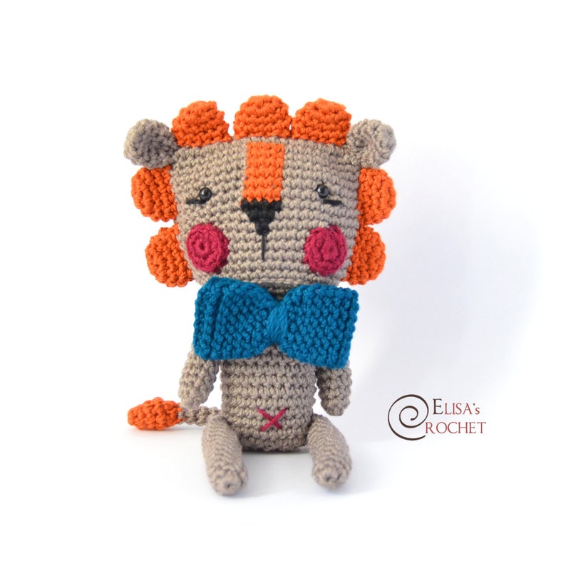 CROCHET PATTERN CECIL the Lion Amigurumi doll / Stuffed Doll / Easy Instructions / Kitten / Cat / Handmade Plushie pdf only image 1