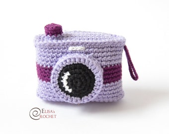 CROCHET PATTERN - Photo Camera Amigurumi doll / Stuffed Doll / Easy Instructions / Handmade Plushie - pdf only