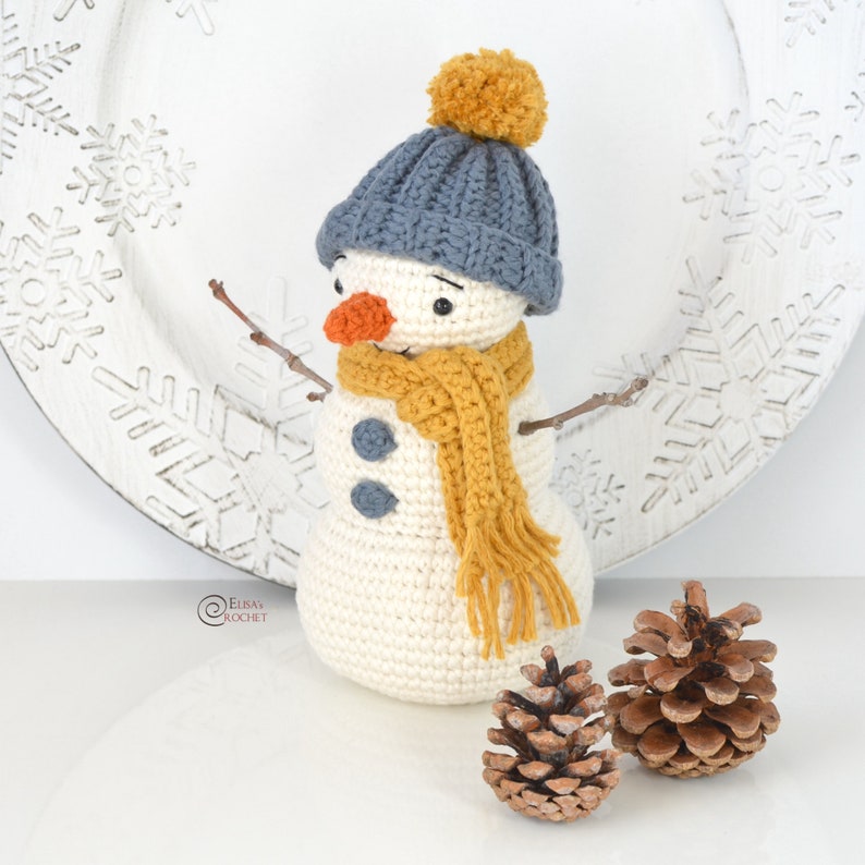 CROCHET PATTERN SNOWMAN / Amigurumi / Stuffed Toy / Easy Instructions / Handmade / Decor / Christmas pdf only image 4