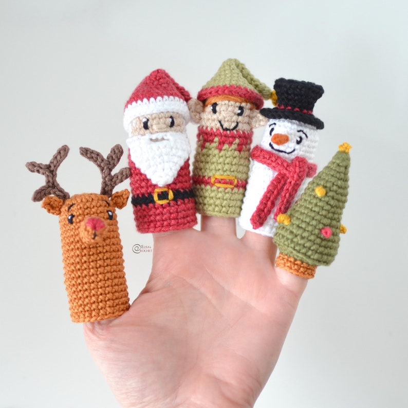 CROCHET PATTERN CHRISTMAS Finger Puppets / Amigurumi / Etsy
