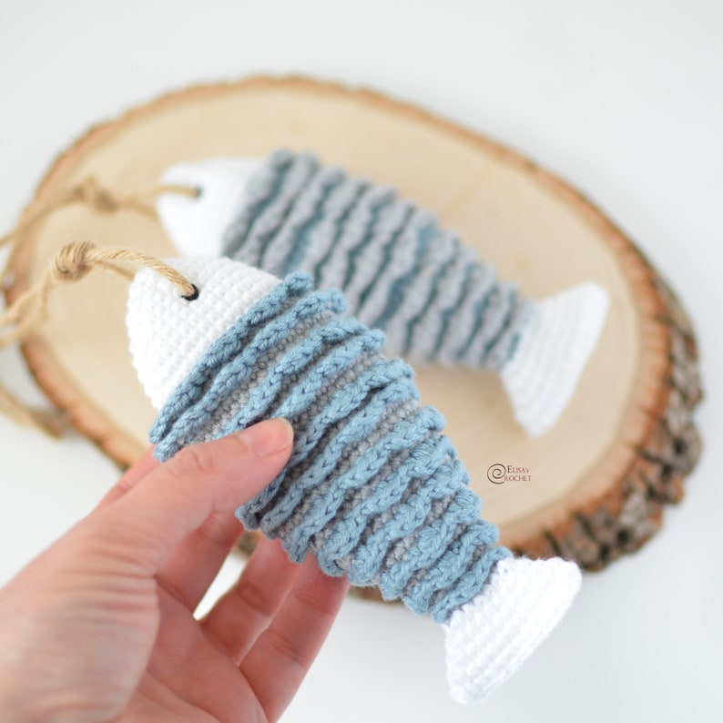 CROCHET PATTERN Decorative Fish / Amigurumi / Stuffed Doll / Easy Instructions / Handmade/ Nautical pdf only image 2