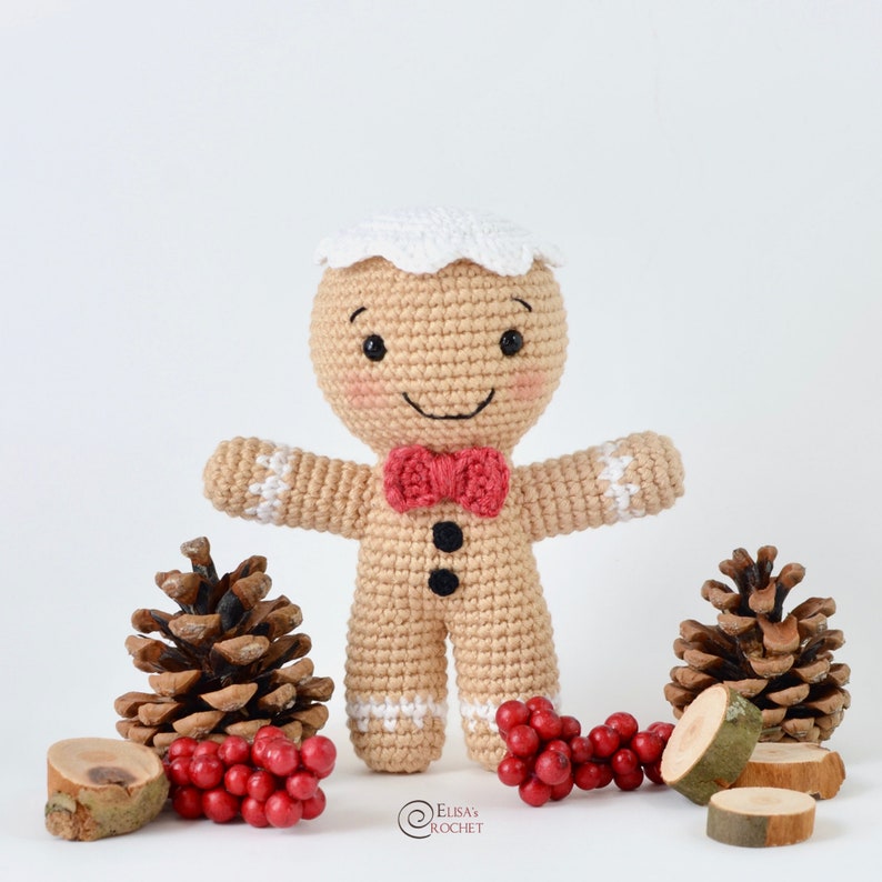 CROCHET PATTERN GINGERBREAD Man / Amigurumi / Stuffed Doll / Easy Instructions / Handmade / Christmas pdf only image 6