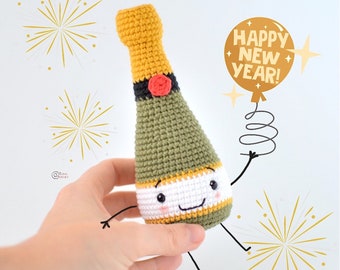 CHAMPAGNE Bottle | PDF Amigurumi Crochet pattern | English only