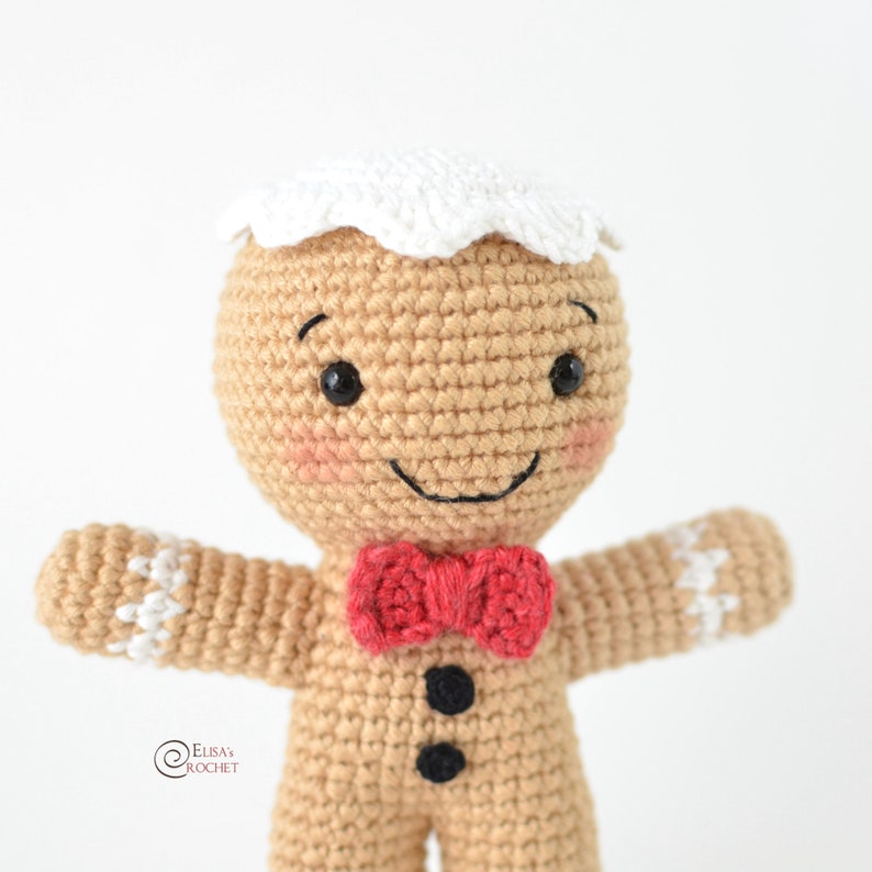 CROCHET PATTERN GINGERBREAD Man / Amigurumi / Stuffed Doll / Easy Instructions / Handmade / Christmas pdf only image 7