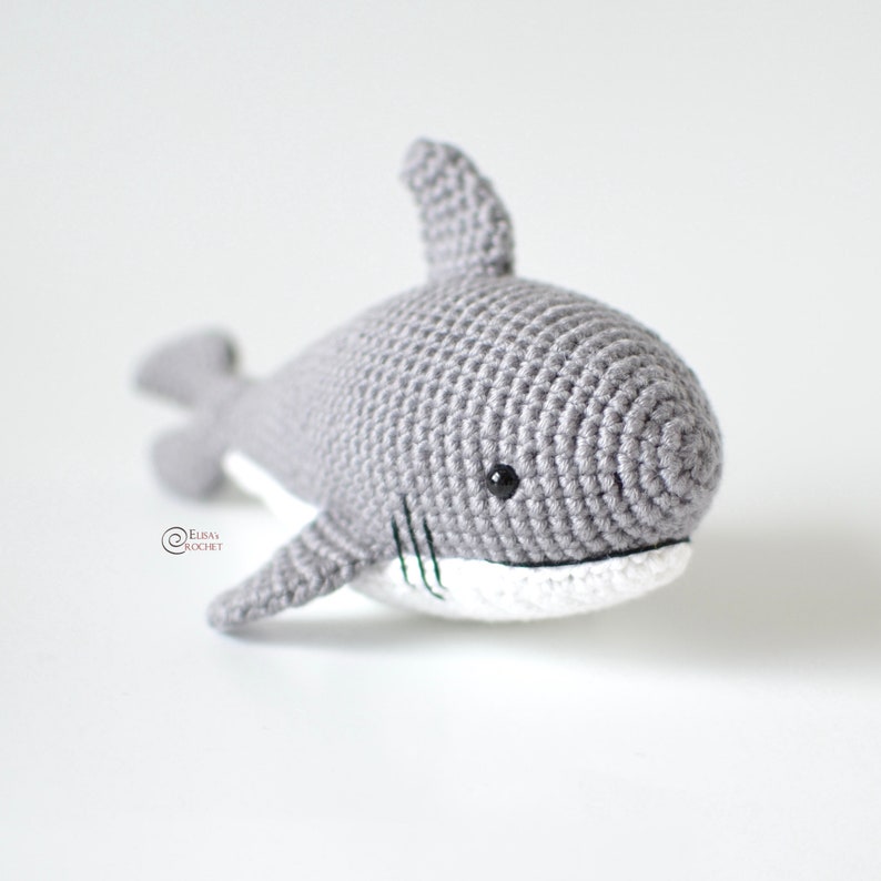 CROCHET PATTERN Finley the SHARK Amigurumi / Stuffed Doll / Easy Instructions / Holiday / Handmade / Christmas pdf only image 3