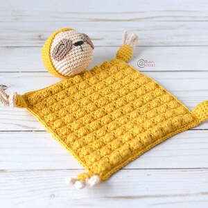 CROCHET PATTERN SLOTH Safety Blanket / Amigurumi / Stuffed Doll / Easy Instructions / Animals / Handmade pdf only image 7