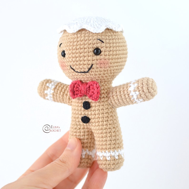 CROCHET PATTERN GINGERBREAD Man / Amigurumi / Stuffed Doll / Easy Instructions / Handmade / Christmas pdf only image 8