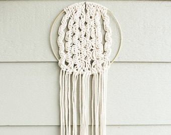 Small Macrame Hoop Hanging