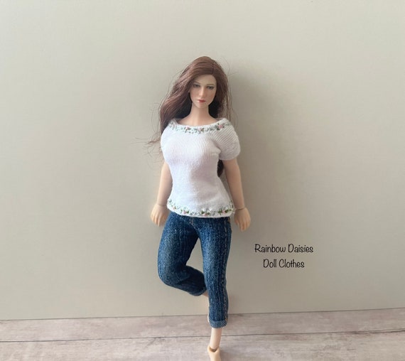 1/12 Miniature Jeans for Phicen Tbleague Doll, 3/4 Length, Folded at the  Bottom MADE TO ORDER -  Canada