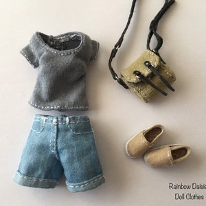 1:12 miniature shorts for Heidi Ott, Phicen TBLeague, Figma dolls in denim MADE TO ORDER