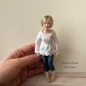 Miniature Jeans: 1/12 Scale Doll Clothes, Phicen TBLeague