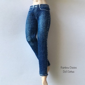 1/12 miniature jeans for Phicen TBLeague, Heidi Ott, Mini Mini Mischa, Figma Archetype dolls MADE TO ORDER