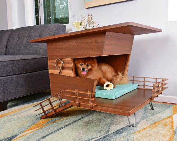 Modern Dog House Side Table Dog Tower 9 