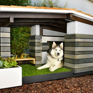 Outdoor dog kennel store for husky