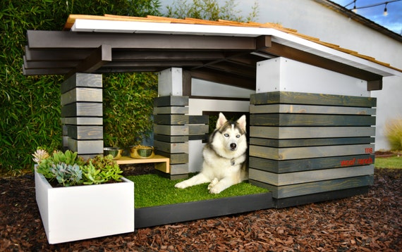 mid century modern dog house