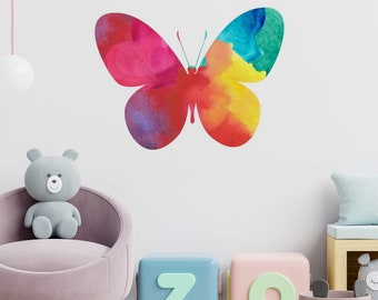 Watercolor Butterfly Wall Decal - Kids Wall Decals - Multiple Sizes Available