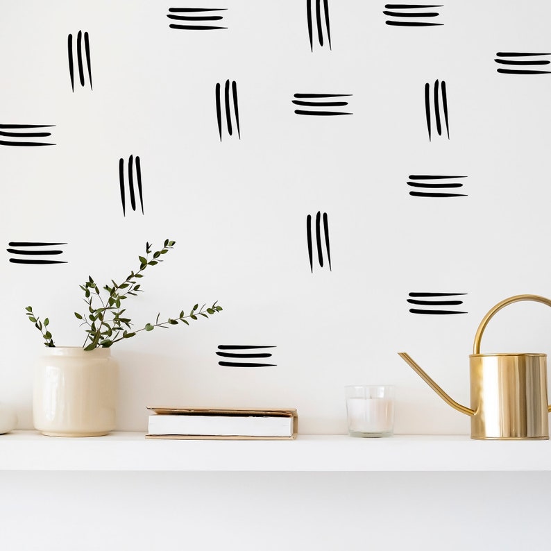Trendy Lines Peel and Stick Wall Decals Vinyl Wall Decals Etsy