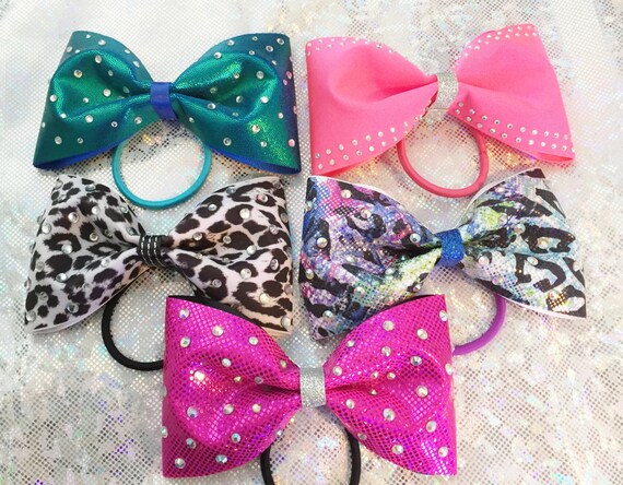 Cheer Hair Bow For Short Hair Headband Clip Your Color Etsy