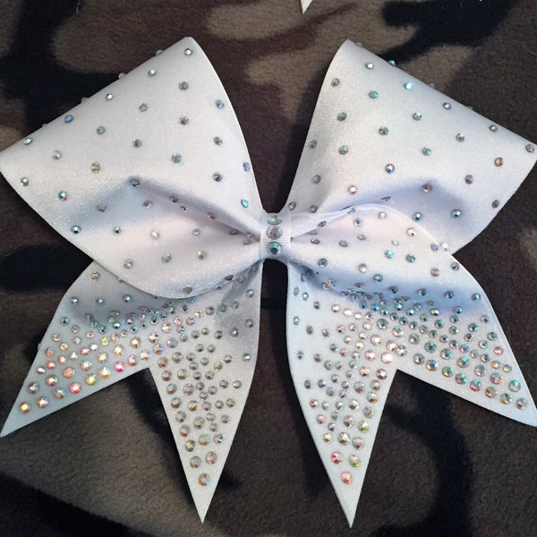 Rhinestone pattern Cheer bow with AB crystals - custom