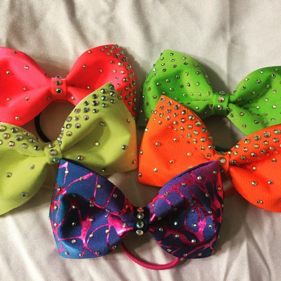 Cheer Hair Bow For Short Hair Headband Clip Your Color Etsy