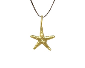 Gold or Silver STARFISH Wish String NECKLACE or BRACELET - Simple Minimalist Delicate Wish Dainty Everyday Thread