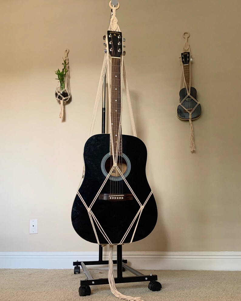 Acoustic Guitar wall hanger macrame guitar hanger guitar Etsy