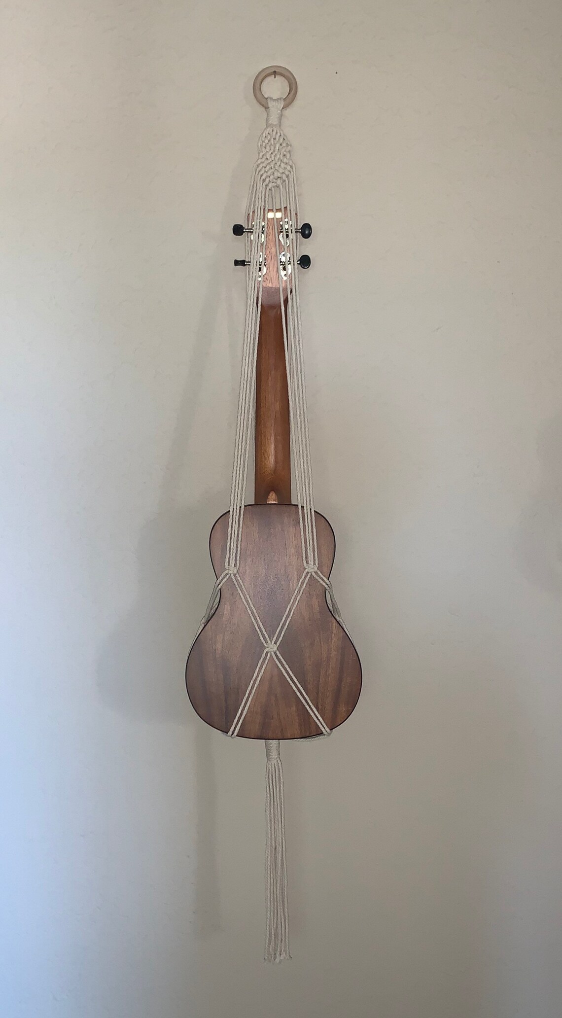 Boho Macrame ukulele wall hanger ukulele hanger macrame wall Etsy