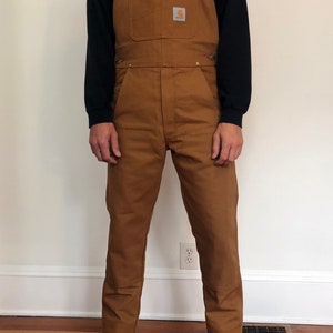 Custom Tailored Carhartt Overalls Black & Carhartt Brown image 6