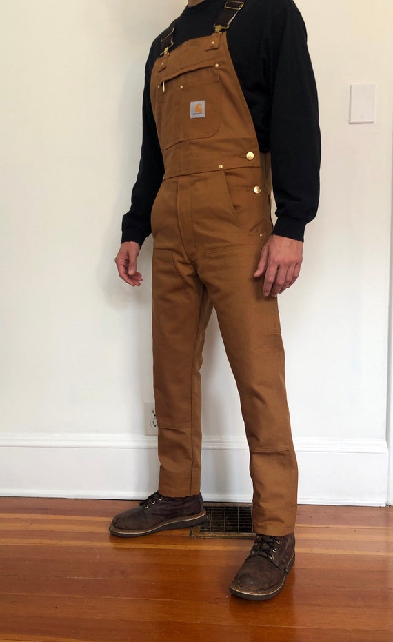 Custom Tailored Carhartt Overalls Black & Carhartt Brown - Etsy Canada