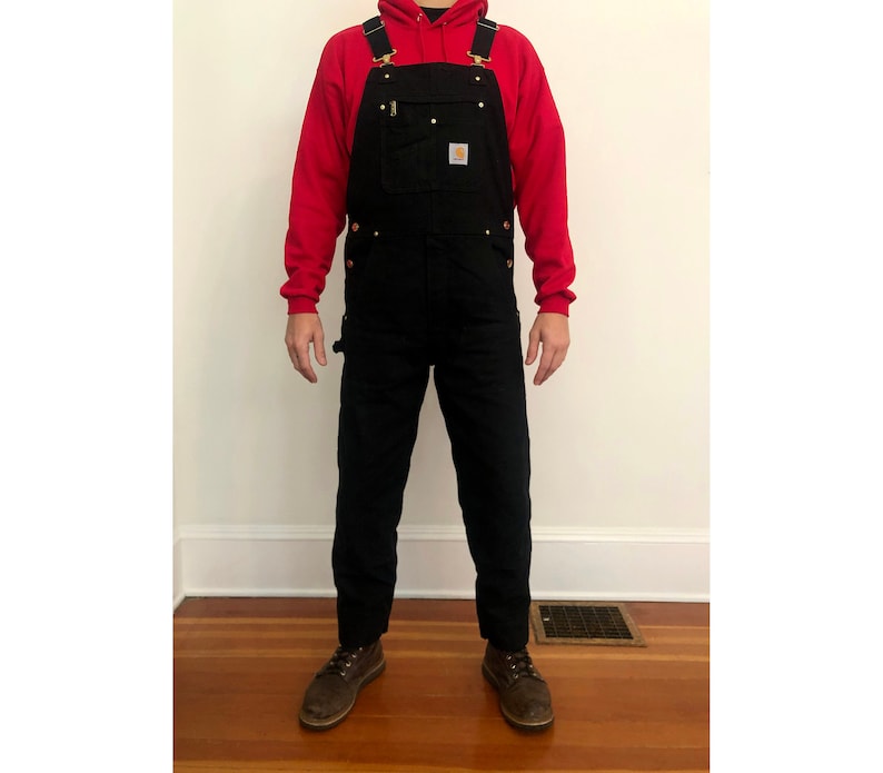 Custom Tailored Carhartt Overalls Black & Carhartt Brown Etsy