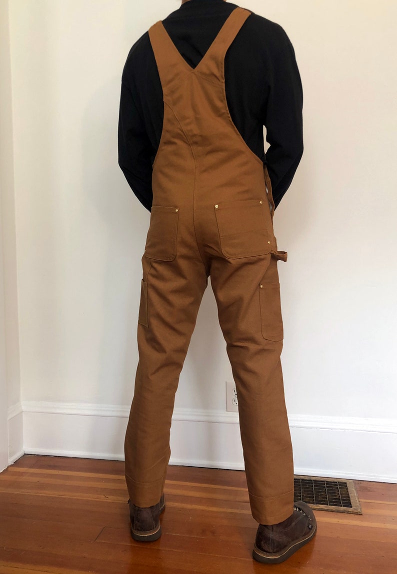 Custom Tailored Carhartt Overalls Black & Carhartt Brown image 9