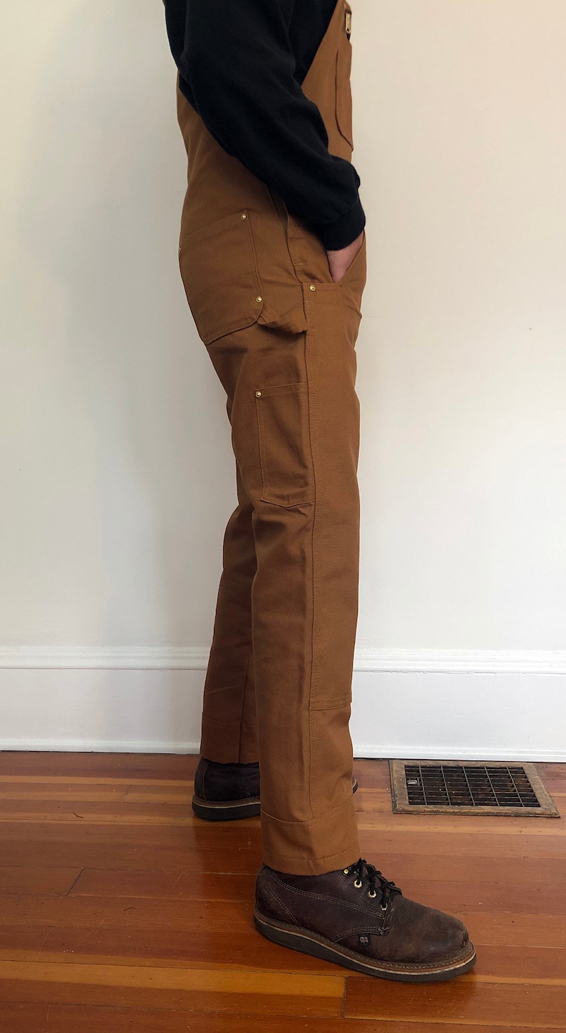 Custom Tailored Carhartt Overalls Black & Carhartt Brown Etsy
